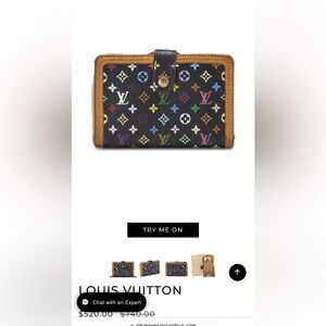 Louis Vuitton Murakami Monogram Portomone Viennois Tri-Fold Wallet